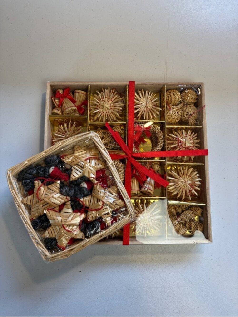 Swedish Straw Braided Christmas Tree Ornaments New IKEA Scandinavian Decor Lot